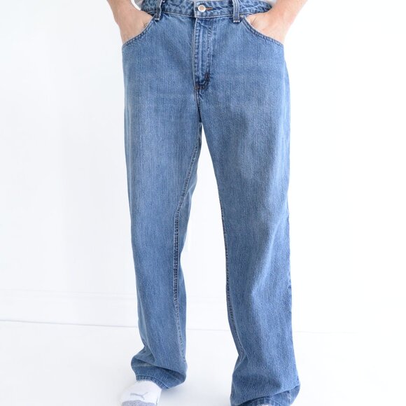 Vintage Carhartt Straight Leg Mid-Wash Denim Jeans 14X34 fit smaller like 10-12 - Picture 2 of 13